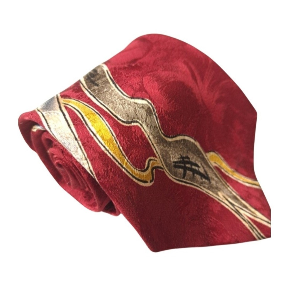 Burma‎ Bibas Circa 1926 Men's Tie Multicolor All Silk Classic Man Made